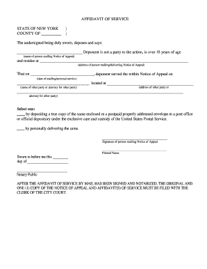 Affidavit of Service