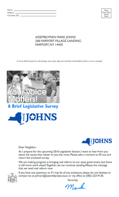 New York Legislative Survey Form