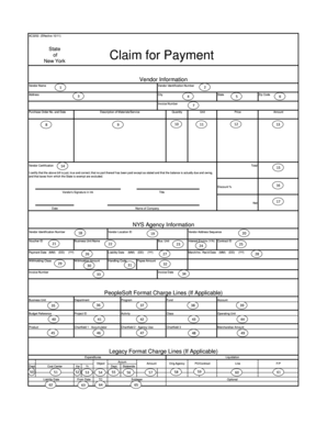 New York State Claim for Payment Form AC3253