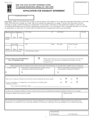 New York State Disability Retirement Application