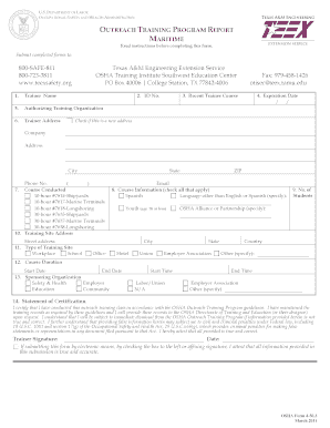 OSHA Outreach Training Report