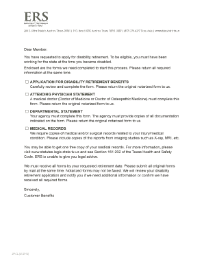 Texas Disability Retirement Application