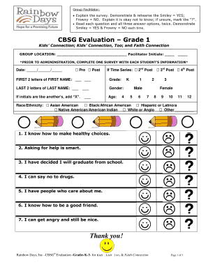 CBSG Evaluation Form