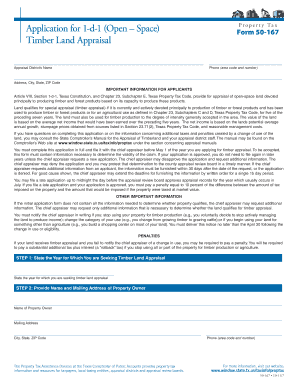 Texas Timber Land Appraisal Application