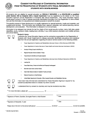Consent for Release of Confidential Information