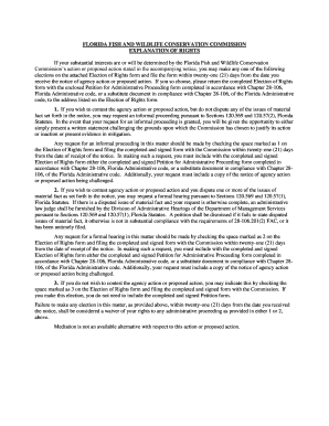 Florida Fish and Wildlife Conservation Commission Election of Rights