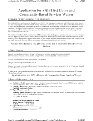 Florida Familial Dysautonomia Waiver Application