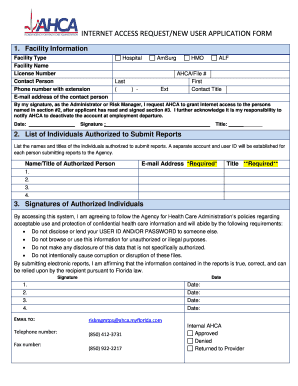 Internet Access Request Form