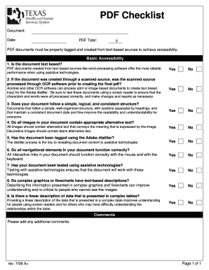 PDF Accessibility Checklist