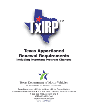 Texas Apportioned Registration Renewal Application Checklist