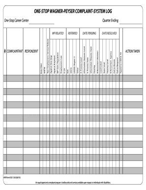 One-Stop Wagner-Peyser Complaint Form