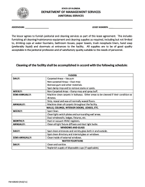 Florida Janitorial Services Addendum