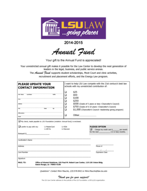 LSU Law Center Annual Fund Donation Form