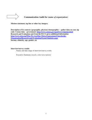 Communication Audit Template