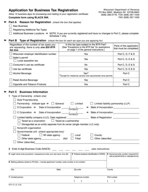 Wisconsin Business Tax Registration Form