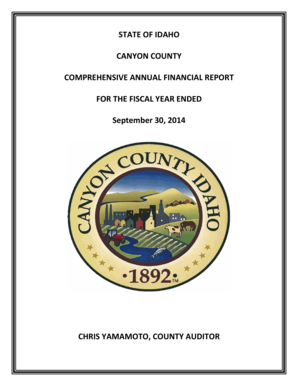 STATE OF IDAHO CANYON COUNTY COMPREHENSIVE ANNUAL