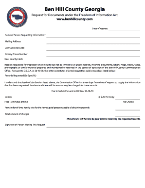 Georgia Freedom of Information Act Request Form