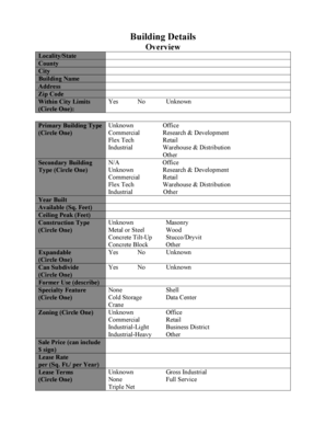 Commercial Property Listing Form