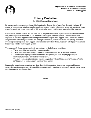 Wisconsin Privacy Protection Request Form