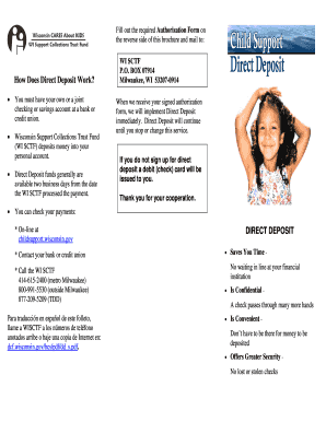 Wisconsin Direct Deposit Authorization Form