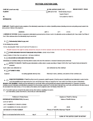 Texas Eviction Petition