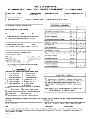 New York Disclosure Statement