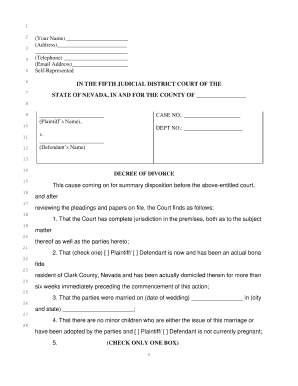 Decree of Divorce