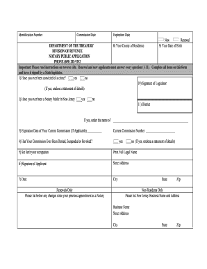 New Jersey Notary Public Application