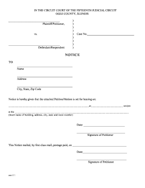Court Notice of Hearing