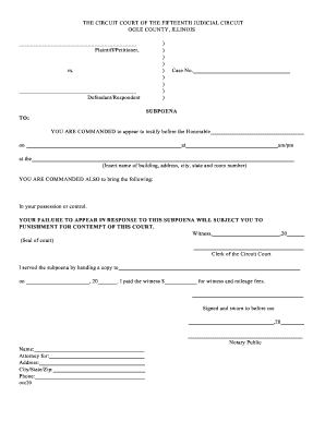 Court Subpoena