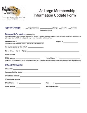 At-Large Membership Information Update Form