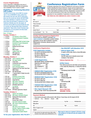 Maryland Real Estate Conference Registration Form