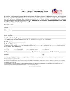 RPAC Major Donor Pledge Form