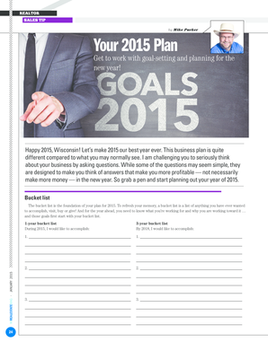 2015 Realtor Business Plan Template