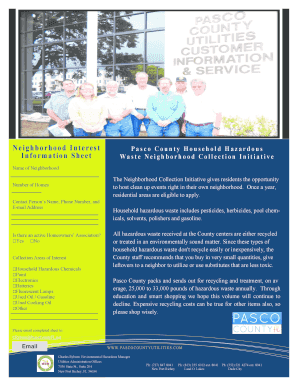 Pasco County Household Hazardous Waste Collection Initiative