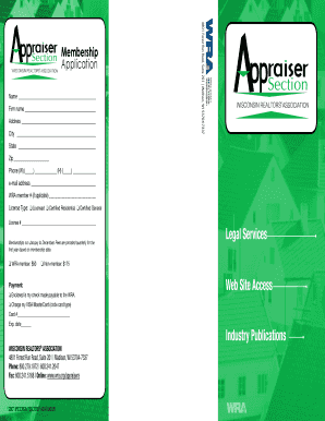 Wisconsin Realtors Association Membership Application