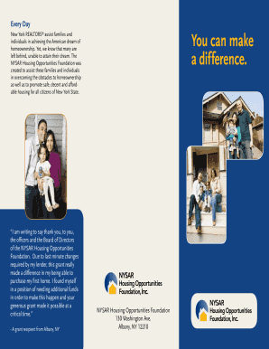 NYSAR Housing Opportunities Foundation Donation Form