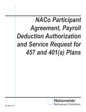 NACo Participation Agreement for 457 and 401(a) Plans