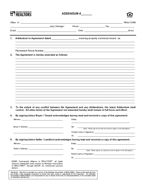 Real Estate Addendum Agreement