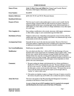 Order to Show Cause for Custody Modification
