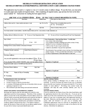 Michigan Voter Registration Application