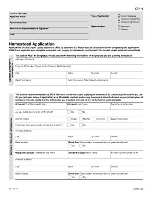 Minnesota Homestead Application