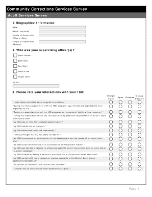 Community Corrections Services Survey