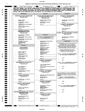 Wyoming General Election Ballot