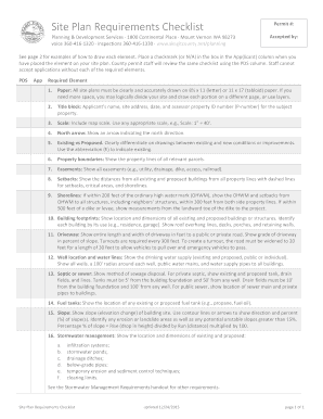 Site Plan Requirements Checklist