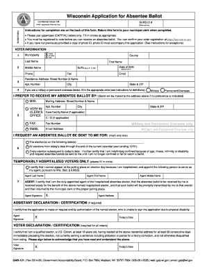 Wisconsin Absentee Ballot Application