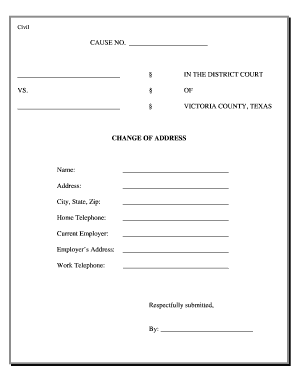Texas Change of Address Form