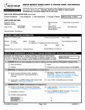 Group Benefit Enrollment Form