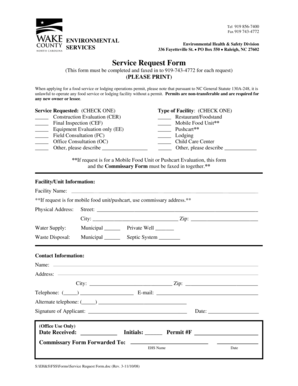 Service Request Form