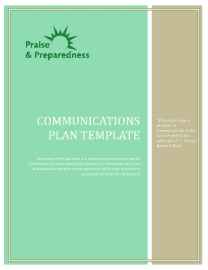 House of Worship Emergency Communication Plan Template